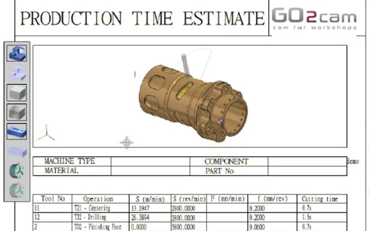 Go2cam 車銑 3D PDF 表單輸出