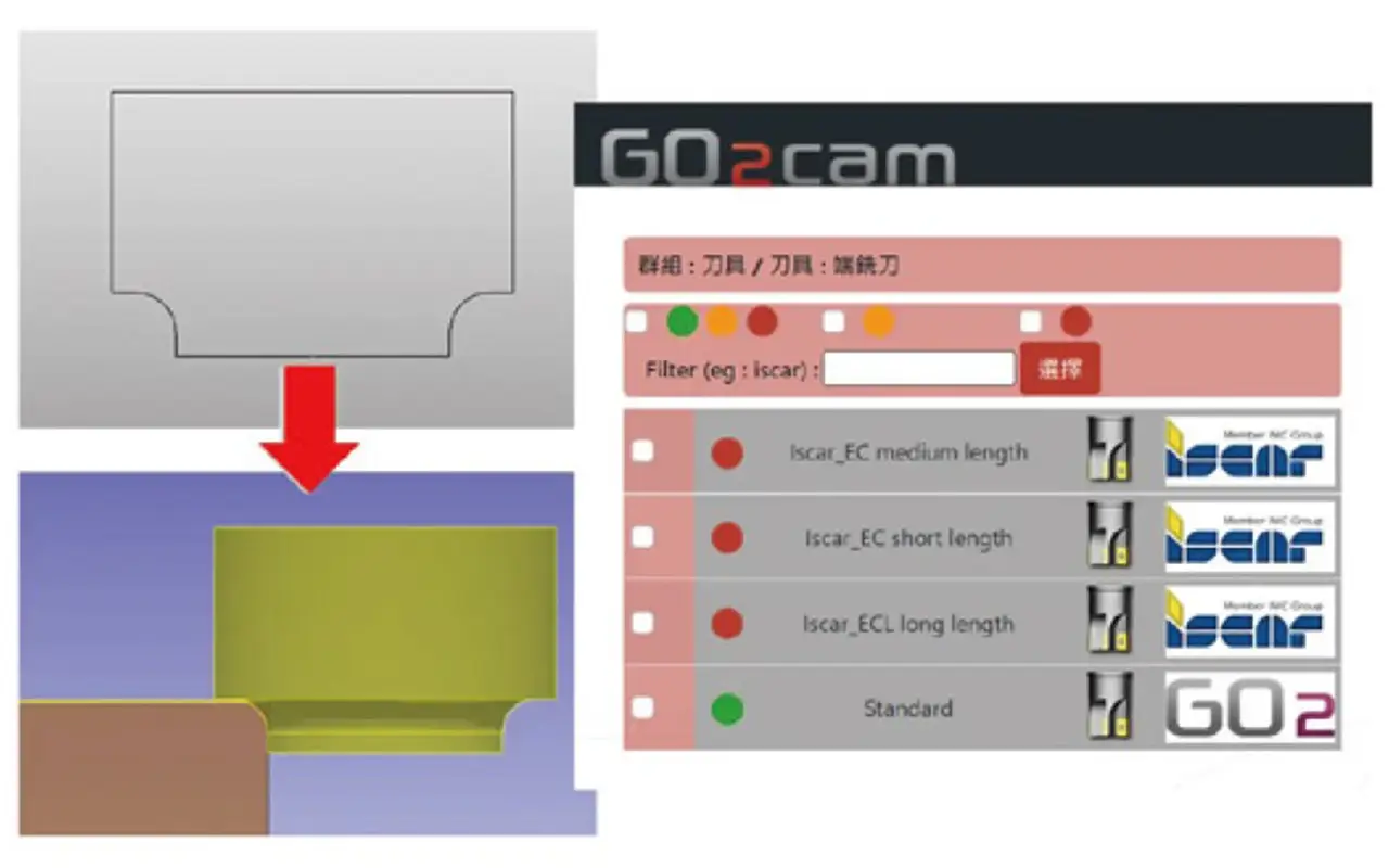 Go2cam 銑床 雲端刀具資料庫